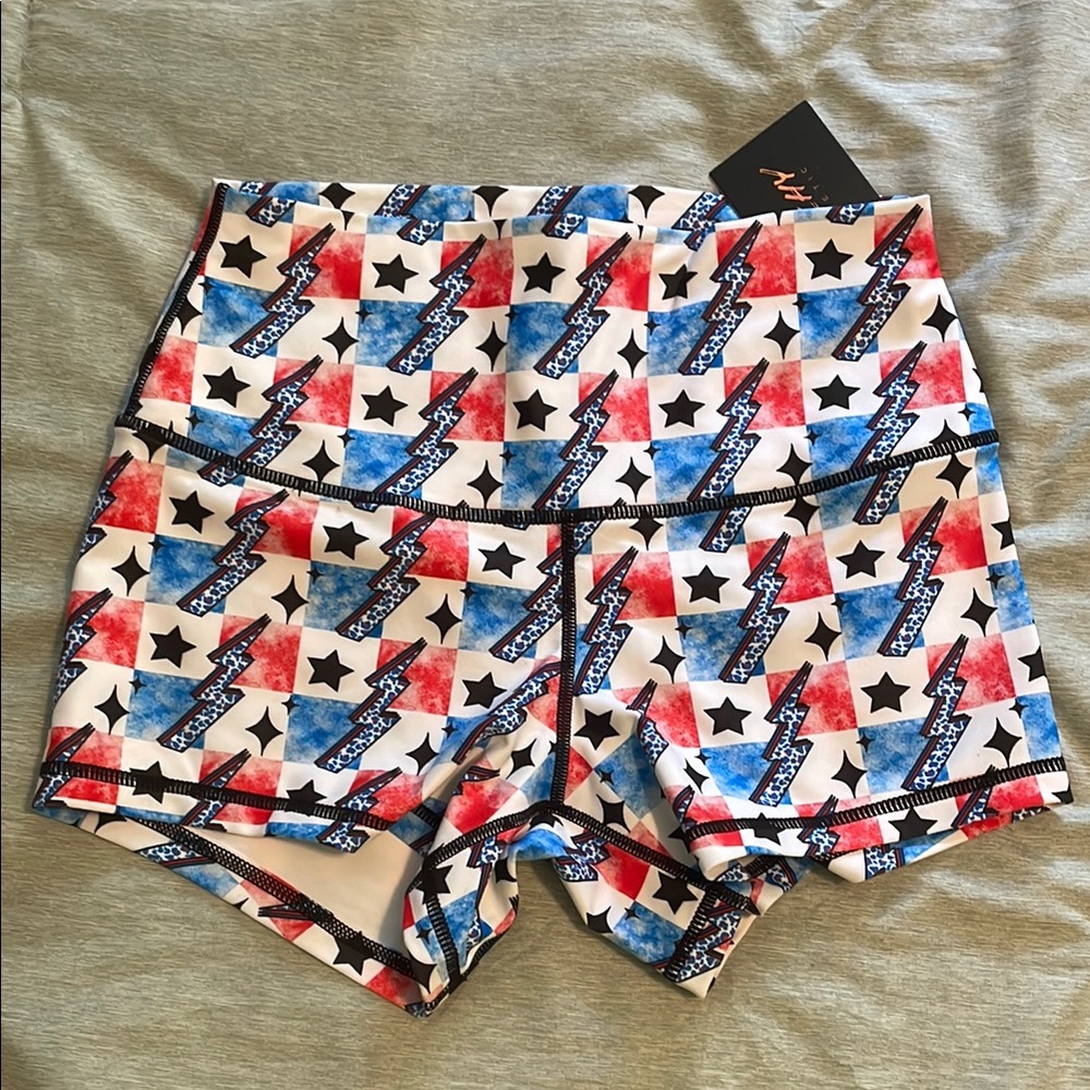 Peachy Athletic Patriotic Shorts